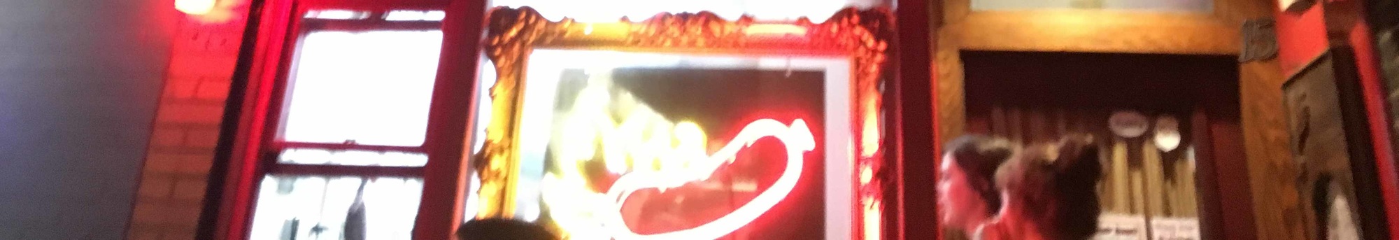 O'Betty's Red Hot menu board and counter